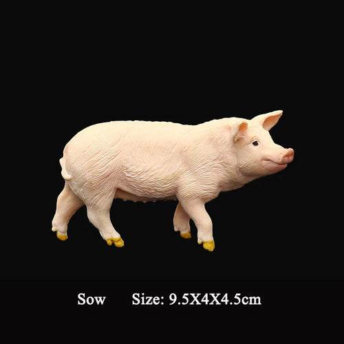 Charming PVC Pig Worker Doll for Miniature Farms and Gardens - ToylandEU
