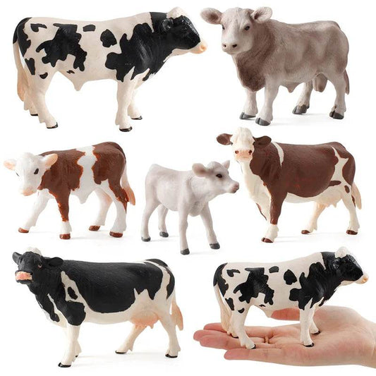 Charming Ranch Animal Figurines Set - Realistic Cattle & Poultry Models - ToylandEU