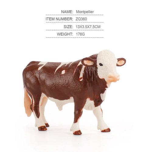 Charming Ranch Animal Figurines Set - Realistic Cattle & Poultry Models - ToylandEU