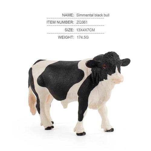 Charming Ranch Animal Figurines Set - Realistic Cattle & Poultry Models - ToylandEU
