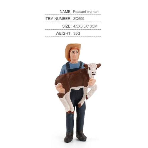 Charming Ranch Animal Figurines Set - Realistic Cattle & Poultry Models - ToylandEU