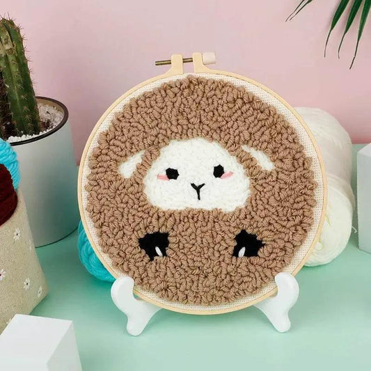  Charming Sheep Punch Needle Kit with Soft Yarn for Beginners -  ToylandEU™