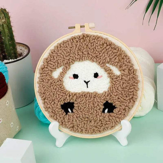  Charming Sheep Punch Needle Kit with Soft Yarn for Beginners -  ToylandEU™
