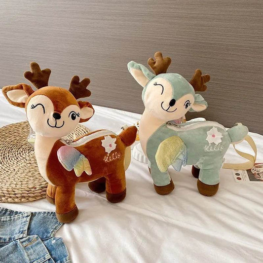 Charming Sika Deer Plush Backpack – Soft, Lightweight, Ideal for Kids! - ToylandEU