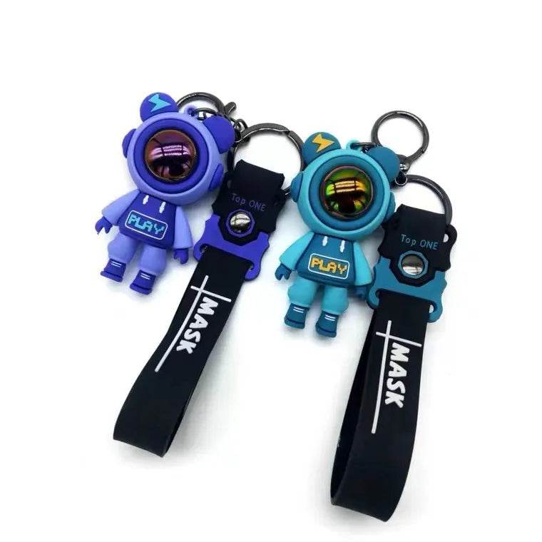Charming Space Explorer Bear Keychain - Adorable PVC Accessory - ToylandEU