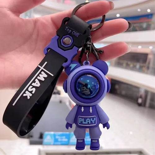Charming Space Explorer Bear Keychain - Adorable PVC Accessory - ToylandEU