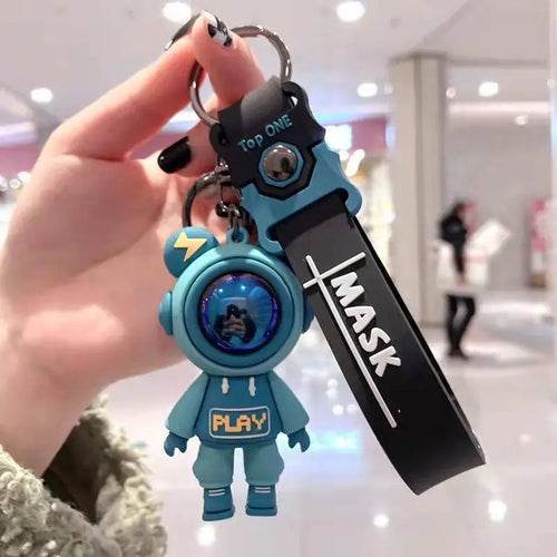 Charming Space Explorer Bear Keychain - Adorable PVC Accessory - ToylandEU