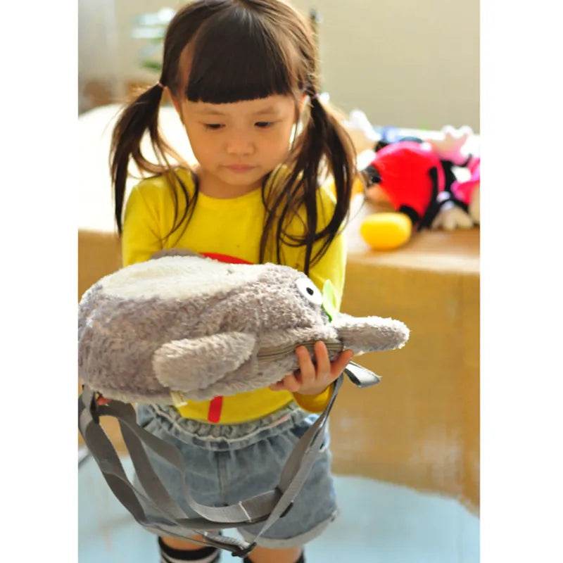 Charming Totoro Plush Backpack with Green Leaf Design for Kids - ToylandEU
