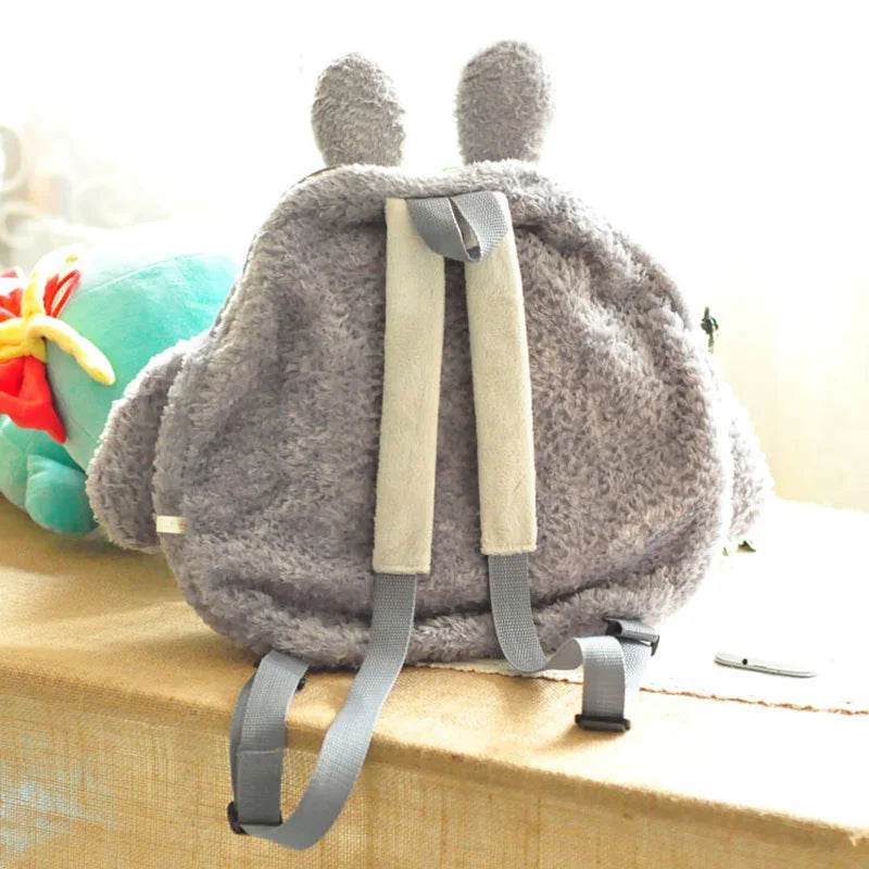Charming Totoro Plush Backpack with Green Leaf Design for Kids - ToylandEU