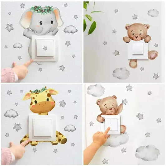  Charming Wall Decals 3D Bear Elephant Star Toyland EU -  ToylandEU™