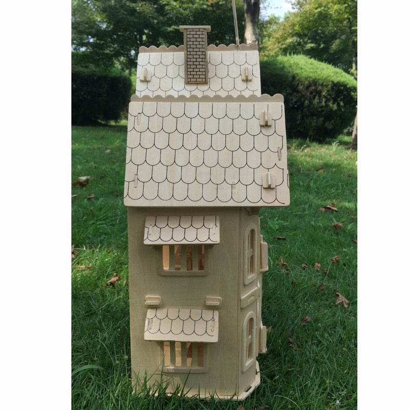 Очарователна дървена DIY 3D куклена вила Комплект за творческа игра - ToylandEU