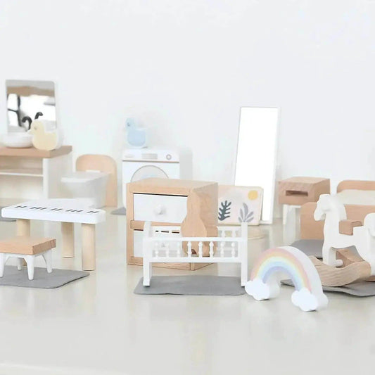  Charming Wooden Dollhouse Furniture Set for Kids Toyland EU -  ToylandEU™