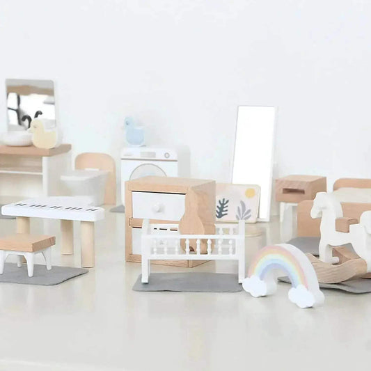  Charming Wooden Dollhouse Furniture Set for Kids Toyland EU -  ToylandEU™