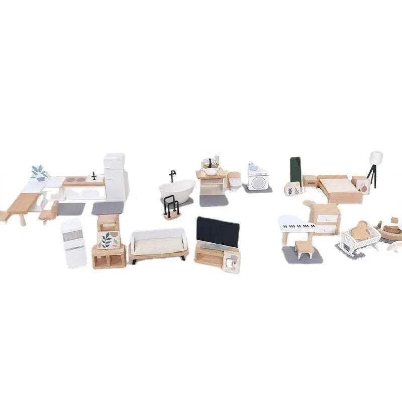  Charming Wooden Dollhouse Furniture Set for Kids Toyland EU -  ToylandEU™