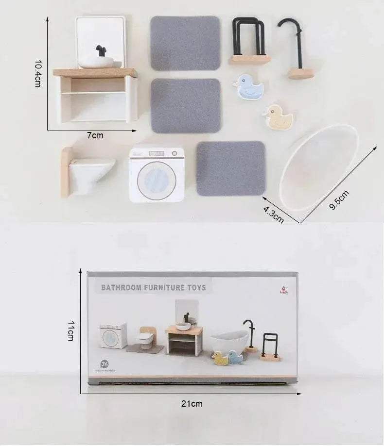  Charming Wooden Dollhouse Furniture Set for Kids Toyland EU -  ToylandEU™