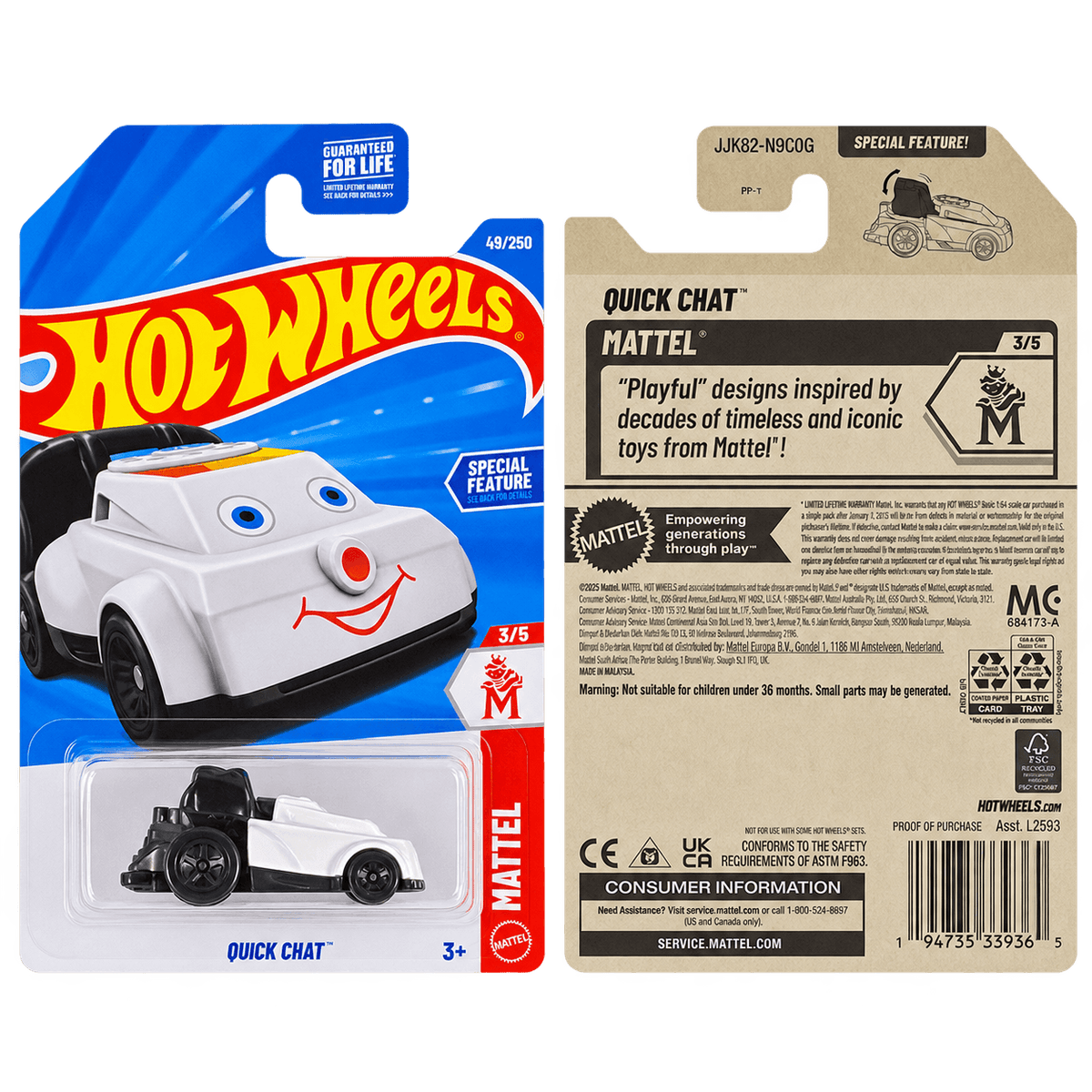 Hot Wheels Quick Chat Car | Fantasy Phone Design | Series 3 Edition | Diecast