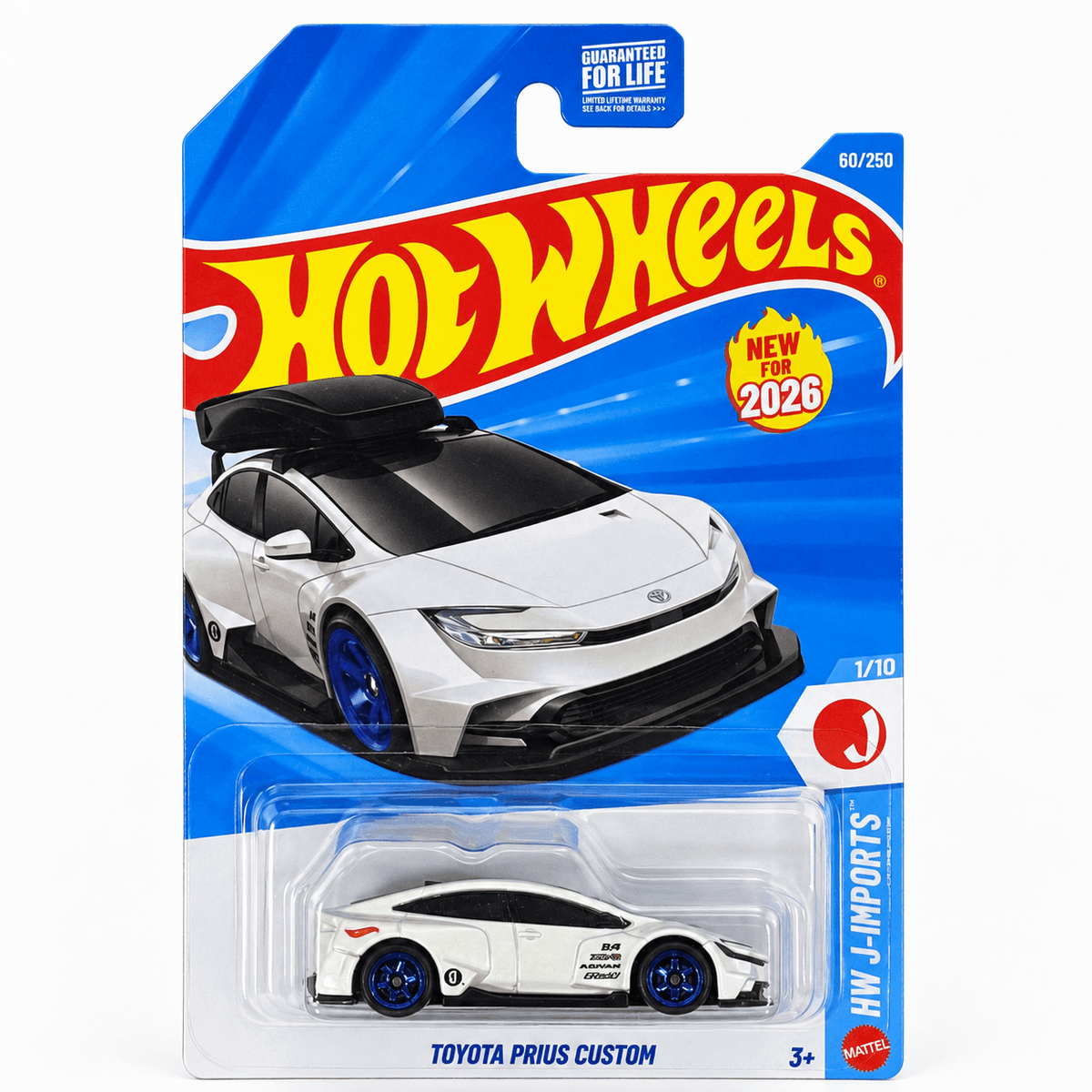 Hot Wheels Toyota Prius Custom | Wind Chill Pearl | 1/64 Scale Collector