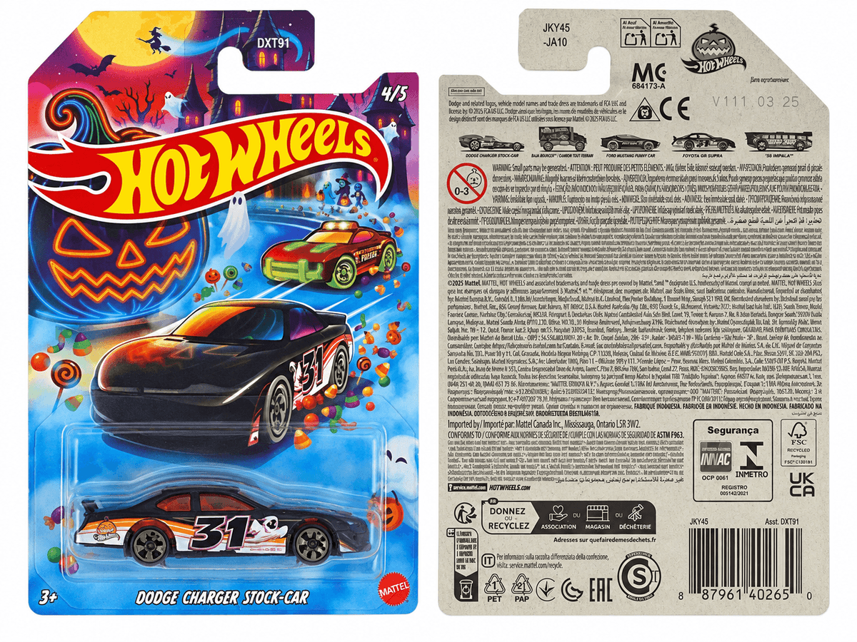 Die Cast Car | Hot Wheels Dodge Charger | Halloween Graphics | Collector Gift