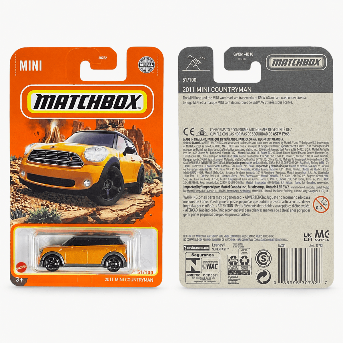 Die Cast Car | 2011 Mini Countryman | Matchbox Series 51 | Collector