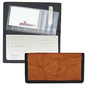  New York Islanders Checkbook Cover Leather Nylon Embossed -  ToylandEU™