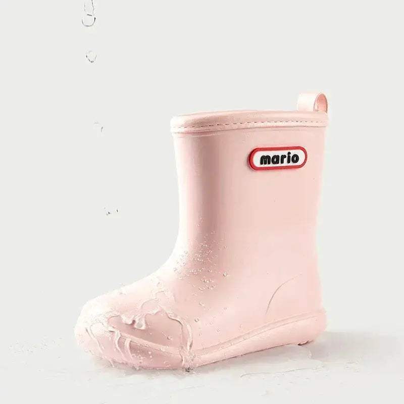 Cheerful Mario Kids Rain Boots Waterproof Unisex Outdoors - ToylandEU