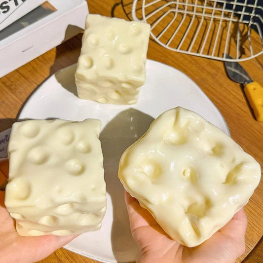 Cheese Cube Stress Ball | Shapeable Squishy Fidget | Toylandeu™