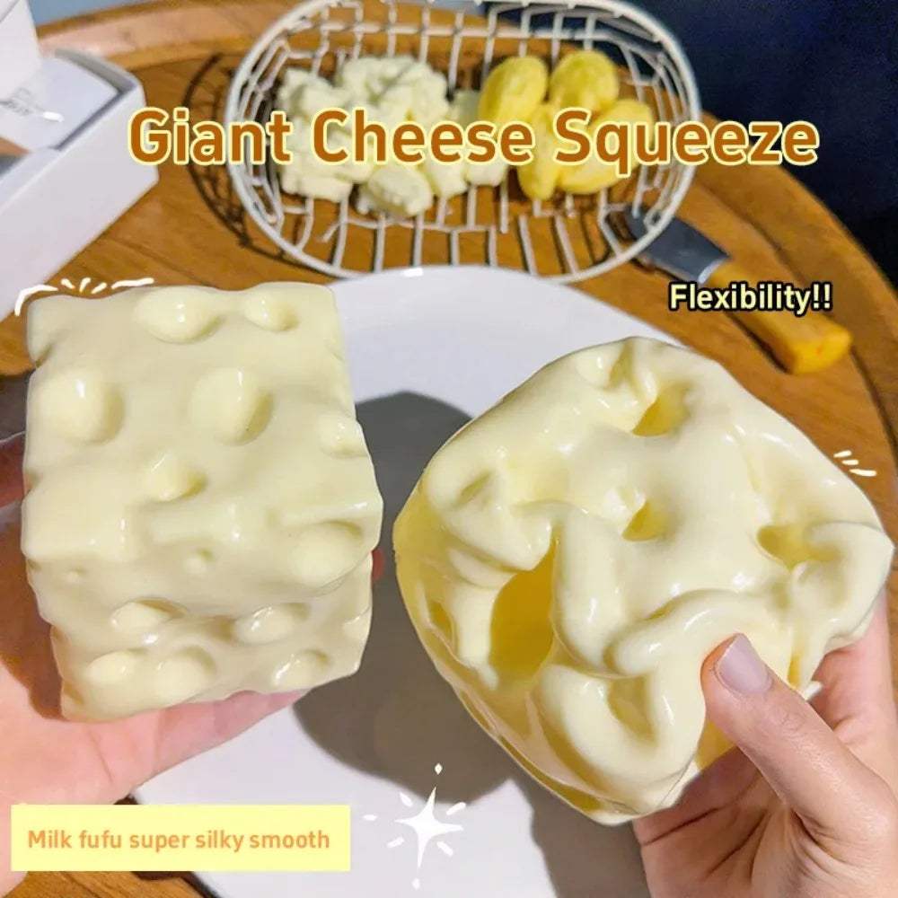 Cheese Cube Stress Ball | Shapeable Squishy Fidget | Toylandeu™