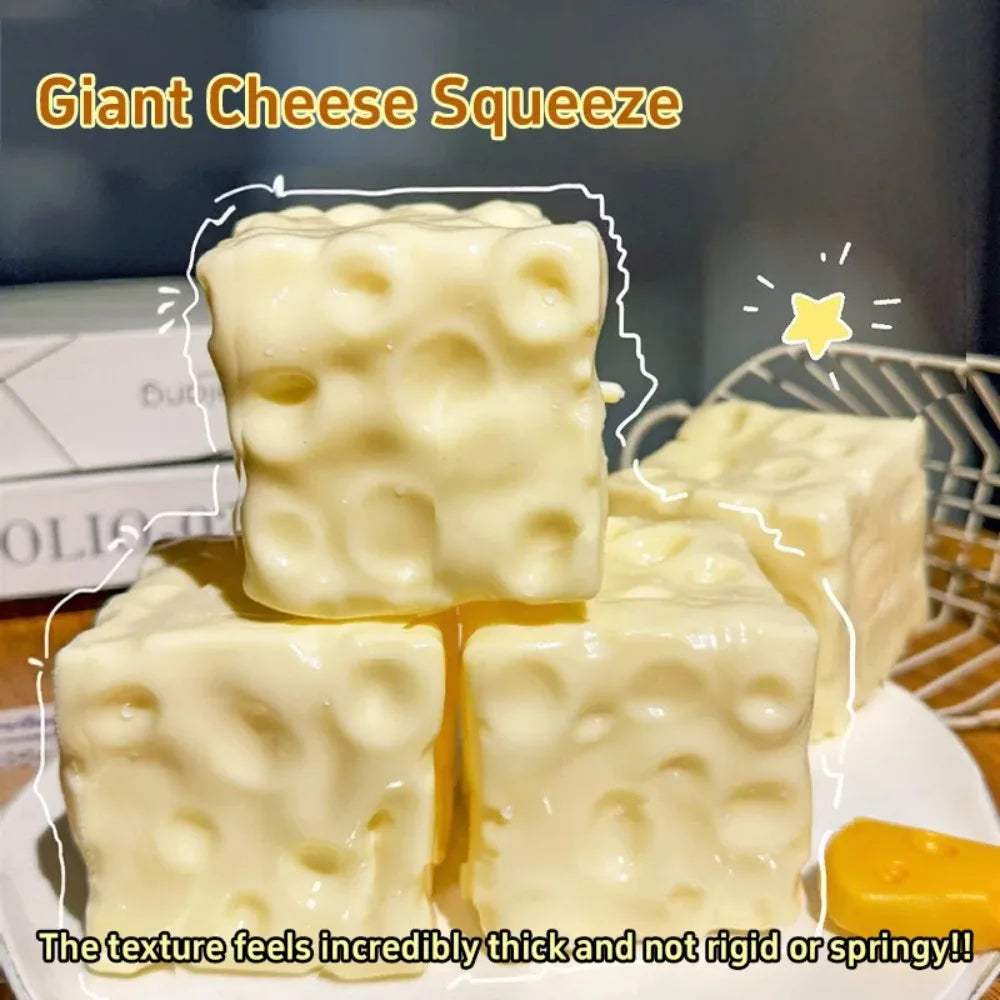 Cheese Cube Stress Ball | Shapeable Squishy Fidget | Toylandeu™