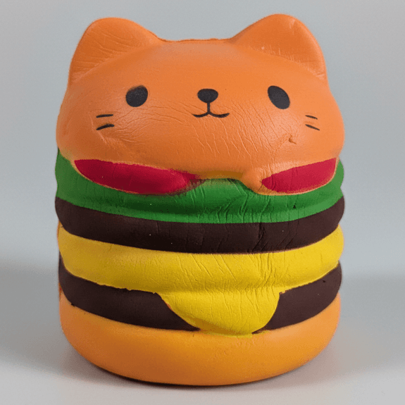 Cheeseburger Cat Squishy | Slow Rise Foam | Toylandeu™