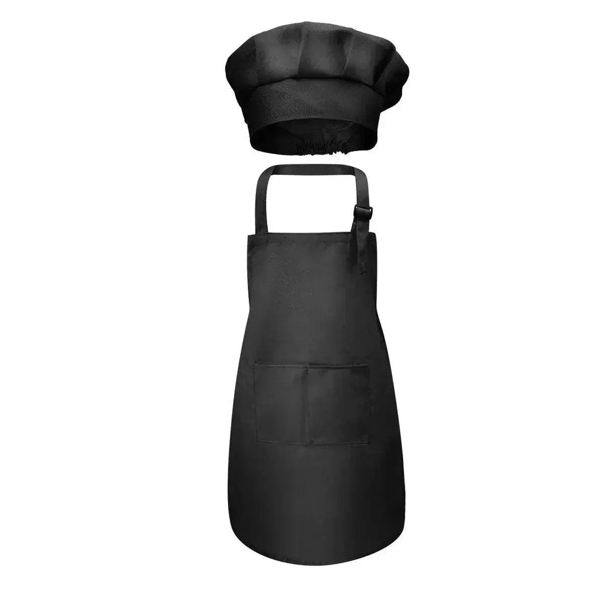  Children's Chef Apron with Front Pocket and Hat Set for Boys and Girls Kitchen Craft and Painting Activities -  ToylandEU™