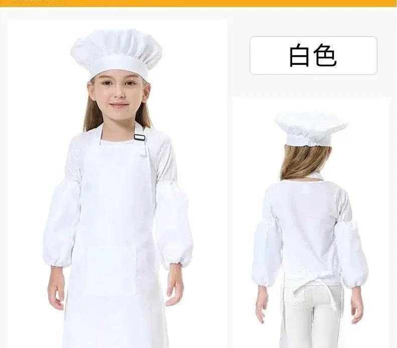  Children's Polyester Apron Set with Chef Hat Custom Print Logo for Painting and Baking -  ToylandEU™