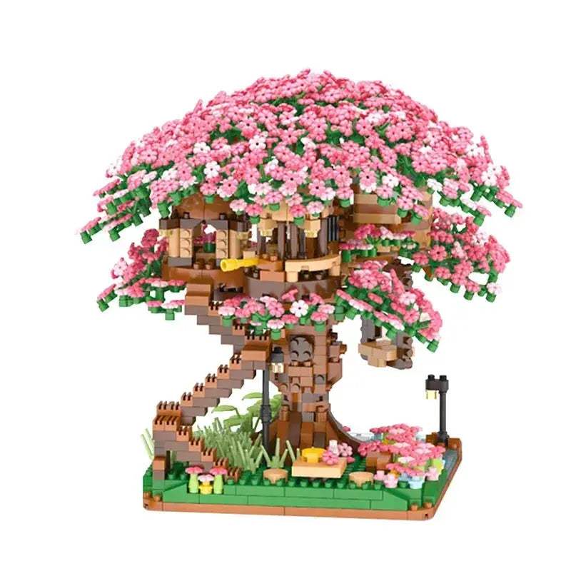 Cherry Blossom Tree Building Blocks Set With Light - ToylandEU