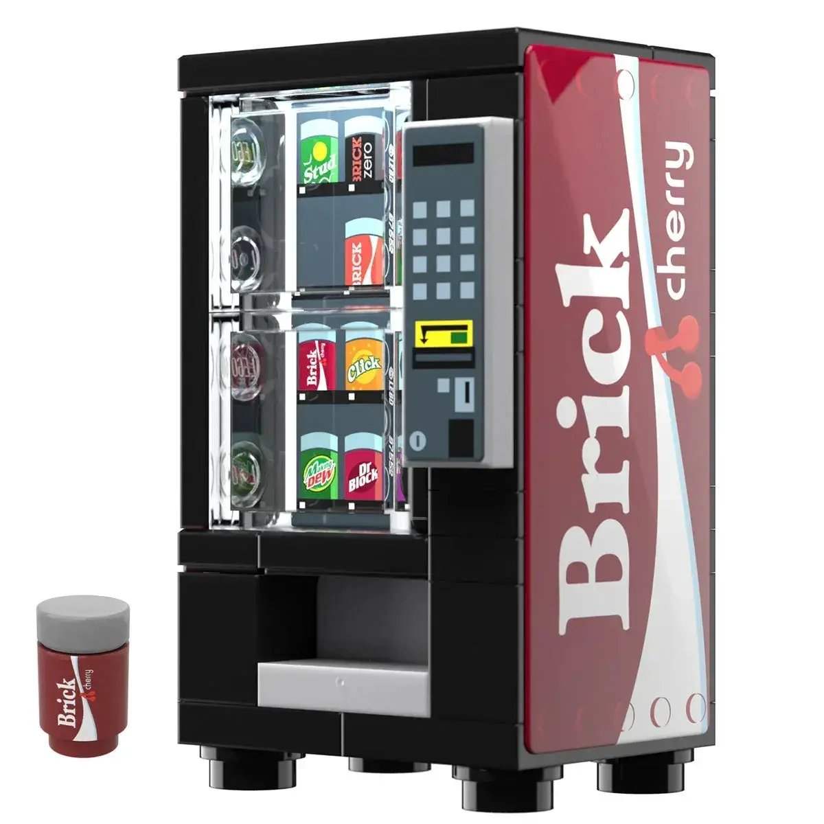 Lego Cherry Cola Vending Machine With Custom Printed Can - ToylandEU