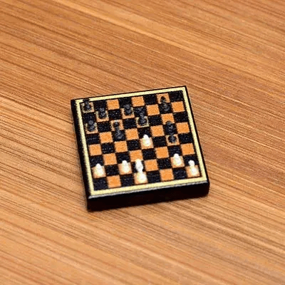 Chess Printed 2x2 Tile made using LEGO parts - B3 Customs - ToylandEU