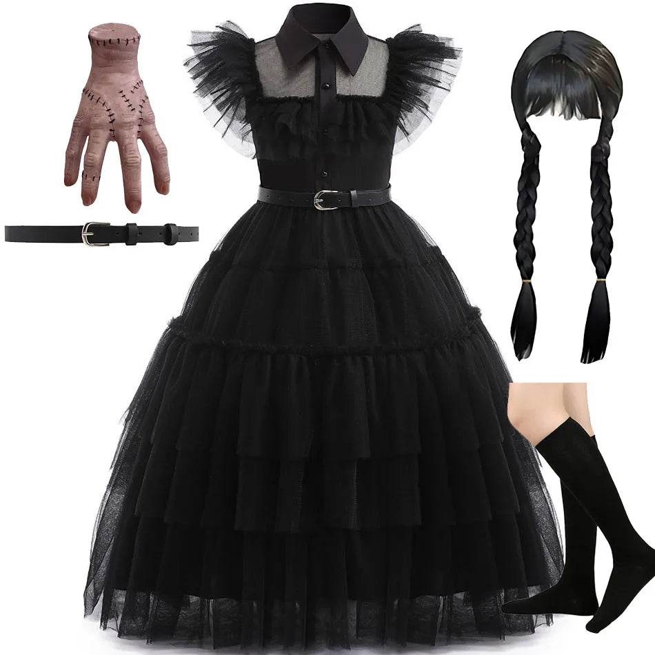 Chic Dress Wednesday Cosplay For Girls Party Costume - ToylandEU