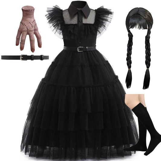 Chic Dress Wednesday Cosplay For Girls Party Costume - ToylandEU