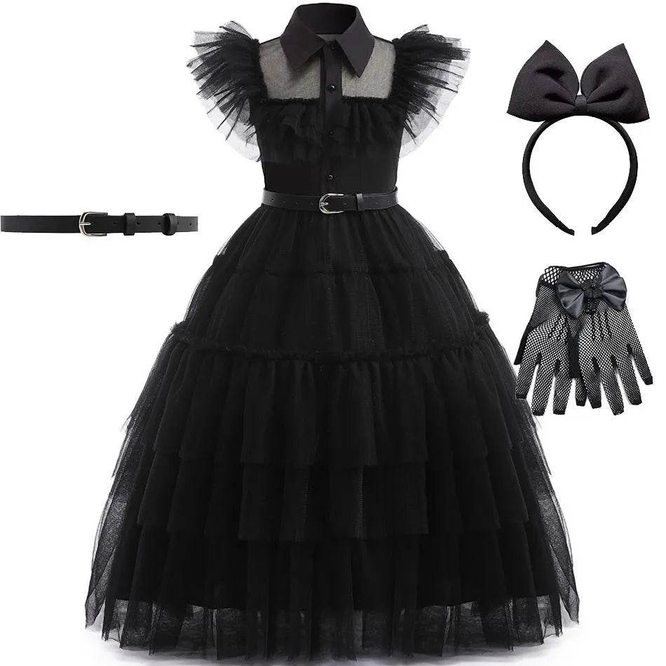 Chic Dress Wednesday Cosplay For Girls Party Costume - ToylandEU