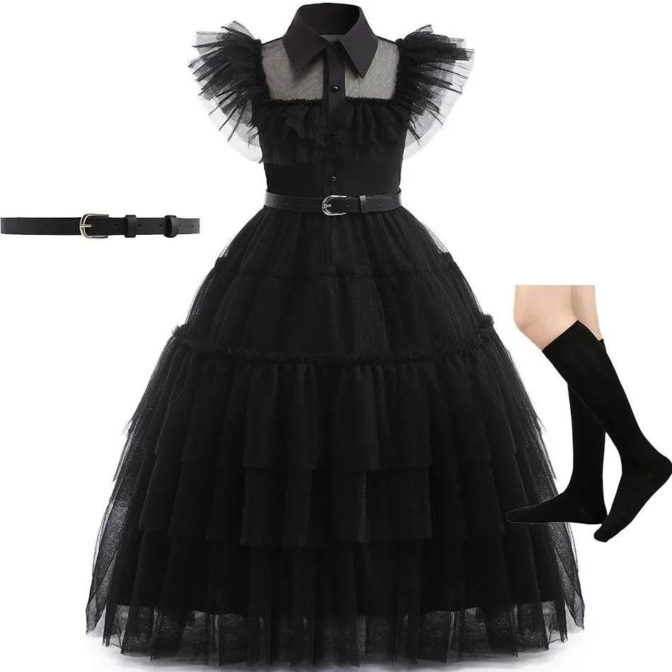 Chic Dress Wednesday Cosplay For Girls Party Costume - ToylandEU