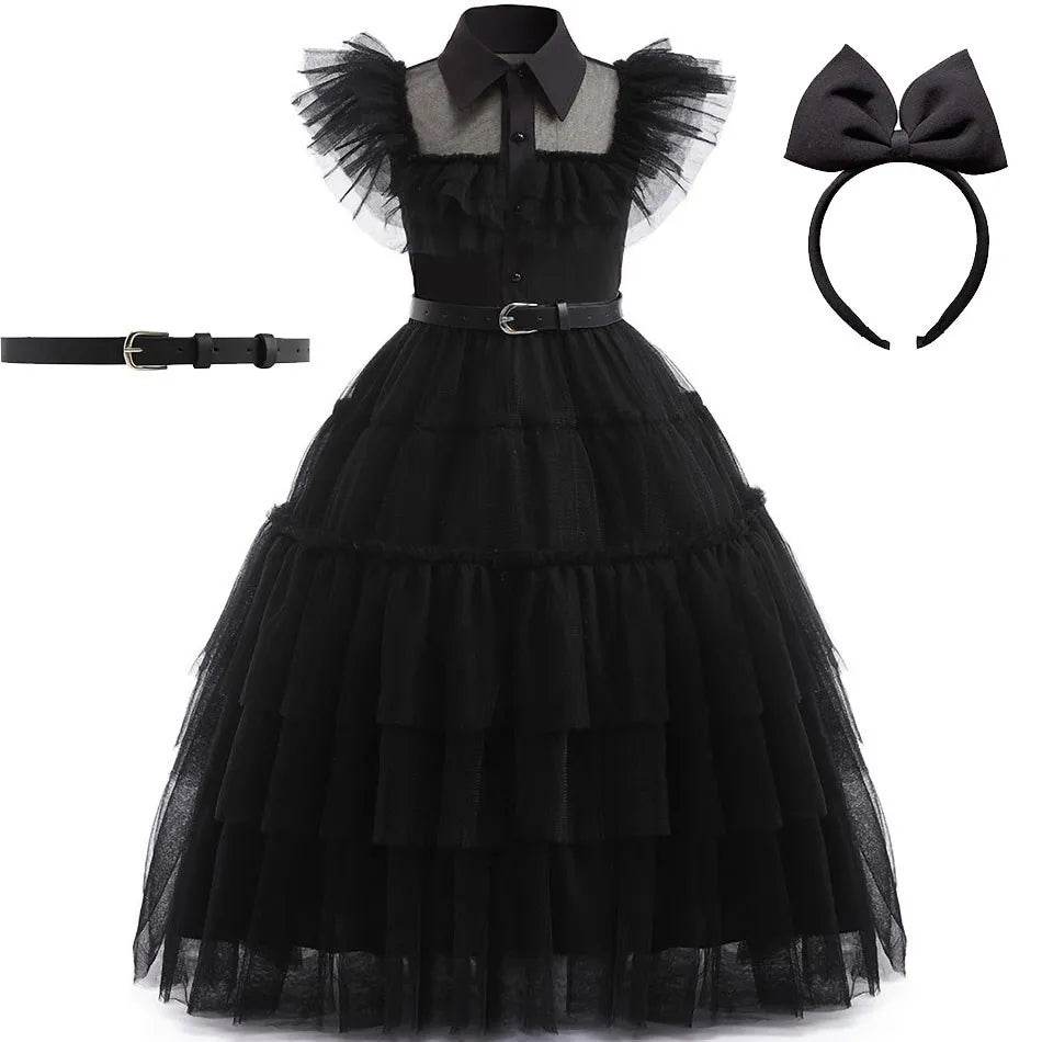 Chic Dress Wednesday Cosplay For Girls Party Costume - ToylandEU