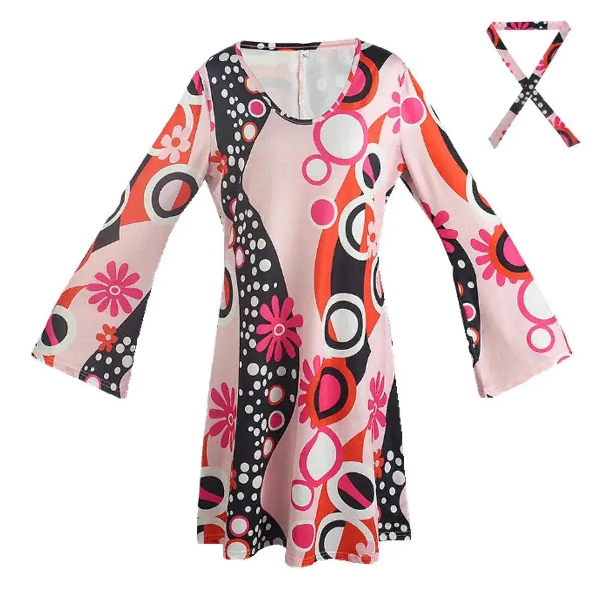  Chic Hippie Costume 1970s Dress Set Headband Toyland EU -  ToylandEU™