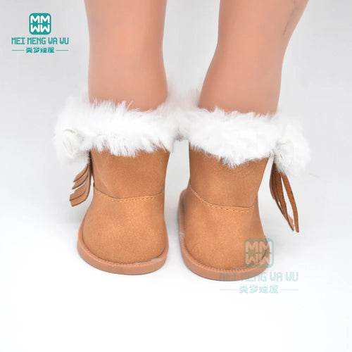 Chic Wool Boots and Sports Shoes for 43cm Dolls - Trendy Mini Styles - ToylandEU