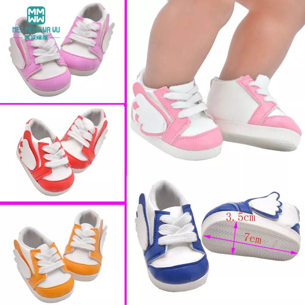 Chic Wool Boots and Sports Shoes for 43cm Dolls - Trendy Mini Styles - ToylandEU
