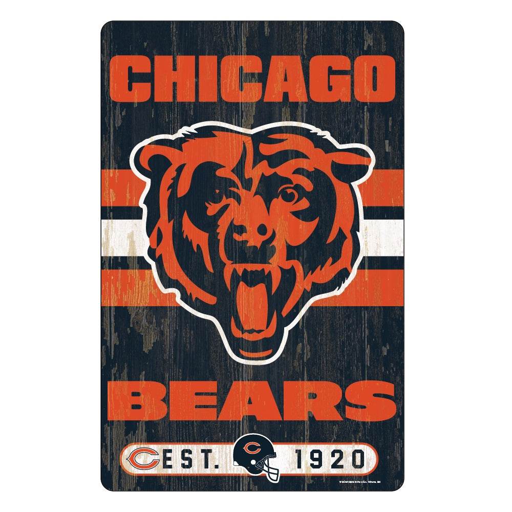 Chicago Bears 11x17 Wood Sign Slogan Decor Wincraft - ToylandEU