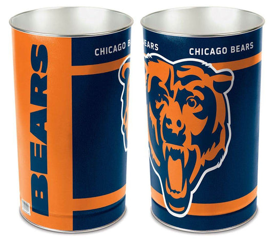 Chicago Bears 15 Inch Metal Wastebasket Team Spirit - ToylandEU