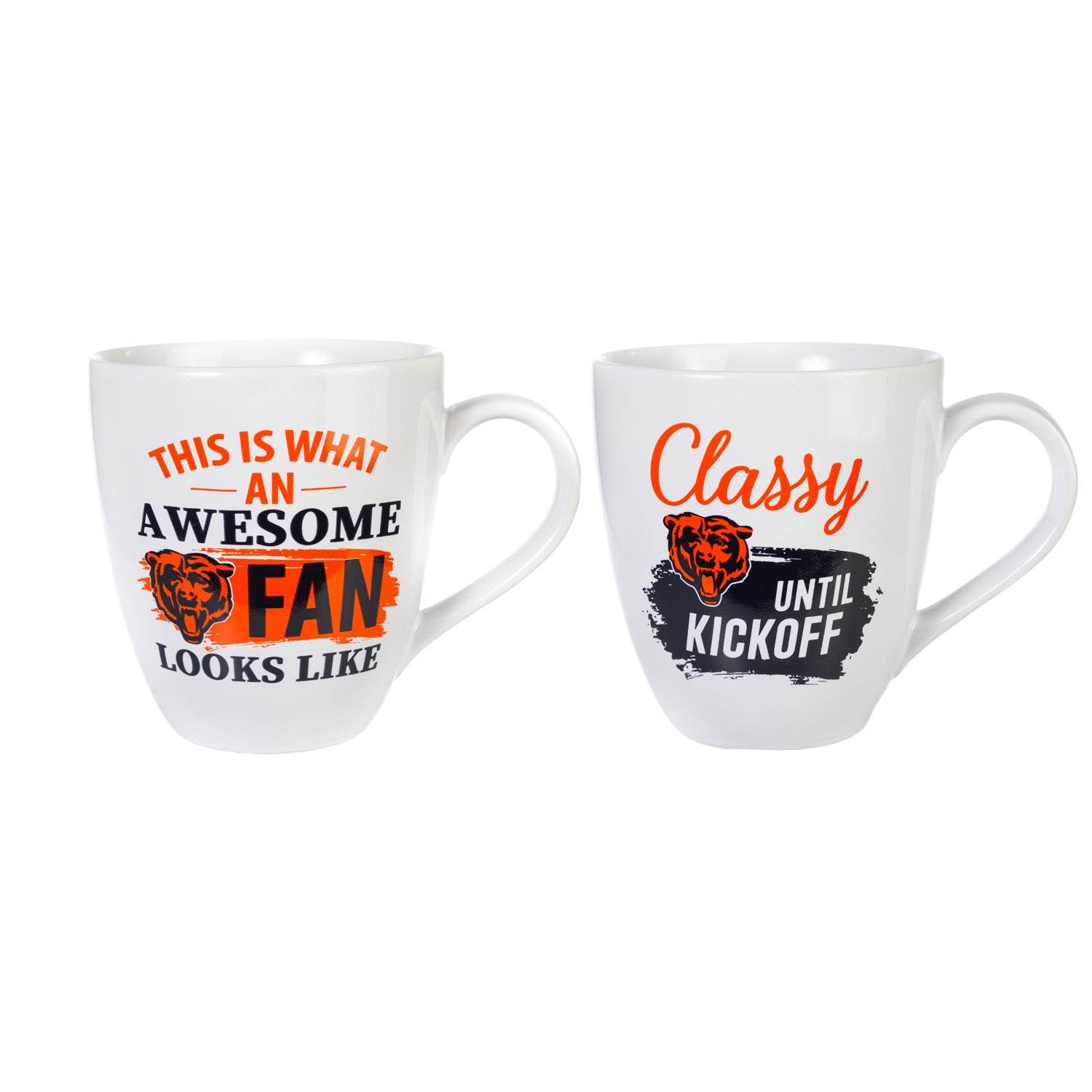 Chicago Bears 17oz Ceramic Mug Set 2 Piece With Gift Box - ToylandEU