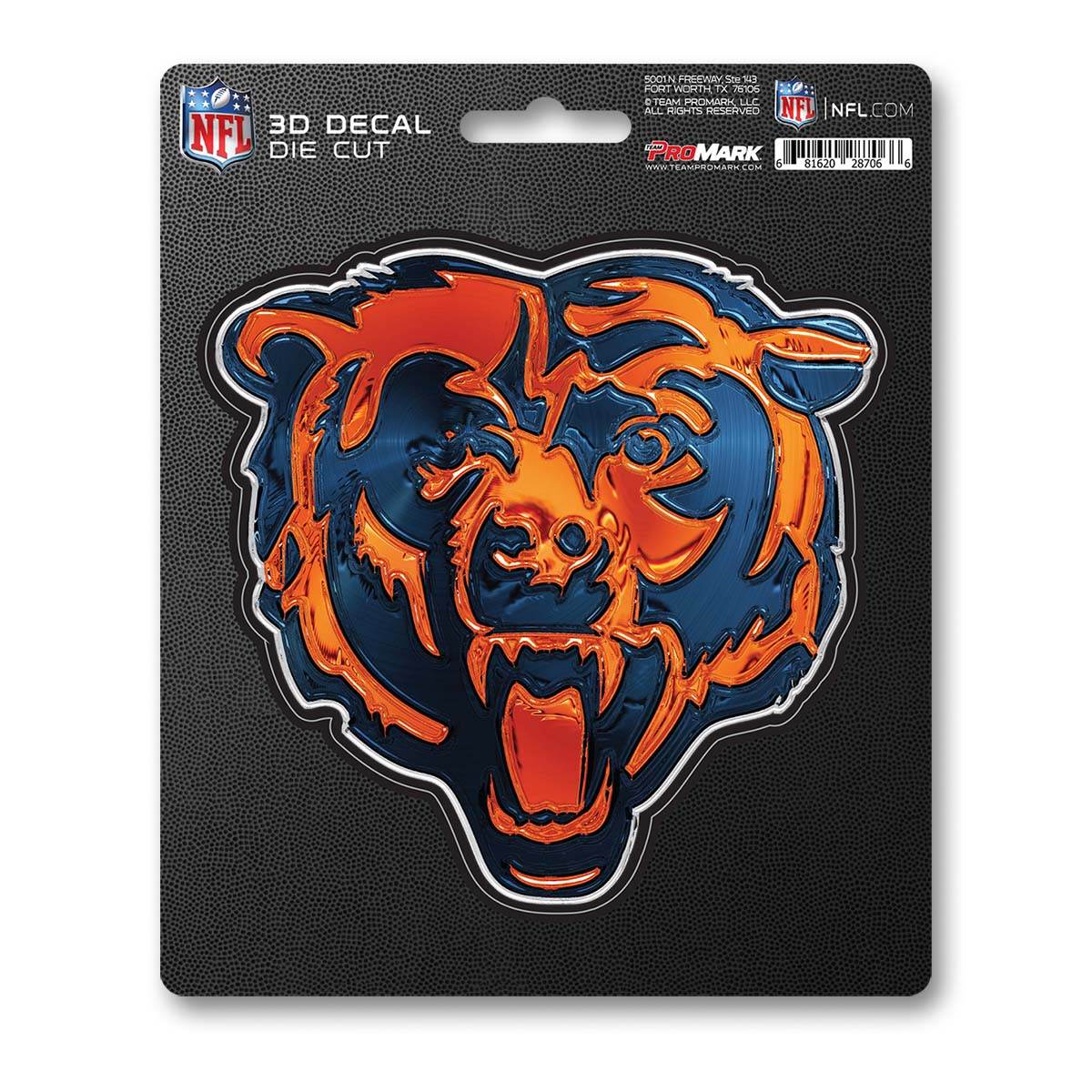 Chicago Bears 3D Die Cut Decal 5x6 Inch Logo Design - ToylandEU