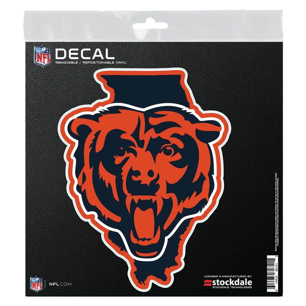 Chicago Bears 6x6 All Surface Decal State Shape Vinyl - ToylandEU