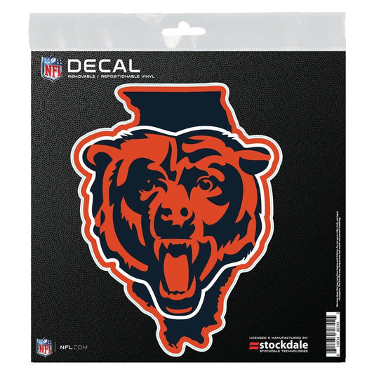 Chicago Bears 6x6 All Surface Decal State Shape Vinyl - ToylandEU