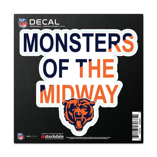 Chicago Bears 6x6 All Surface Vinyl Decal Slogan Removable - ToylandEU