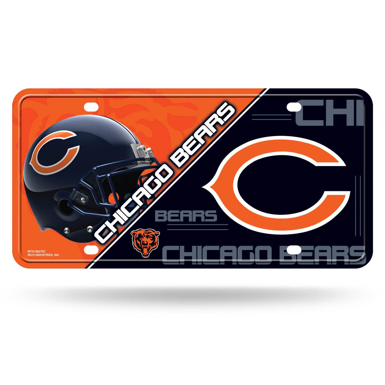 Chicago Bears Aluminum License Plate Officially Licensed - ToylandEU